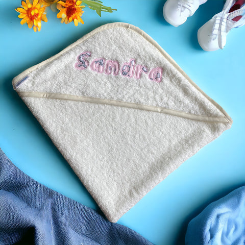 Baby bath cape with name (Y/M)