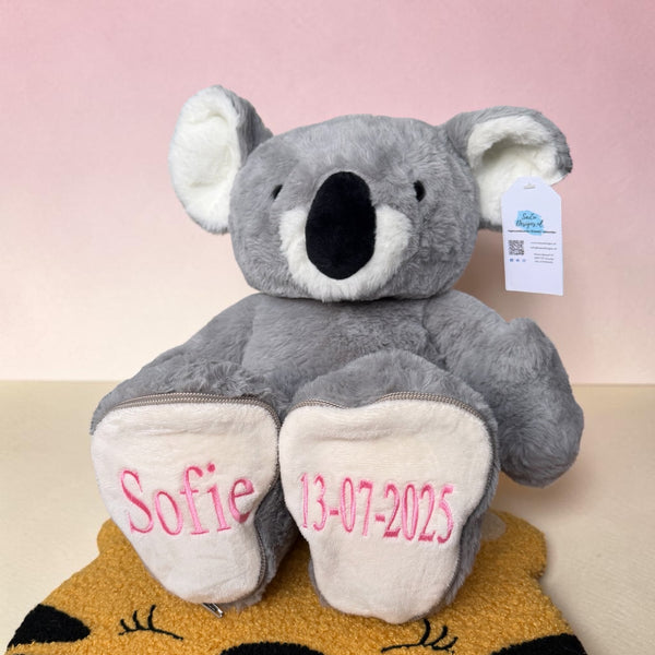 Funnies Sole Mates koala met naam en geboortedatum op de voetjes