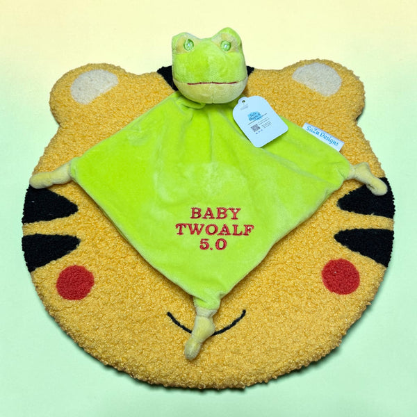 Gepersonaliseerd knuffeldoekje met kikker en naam