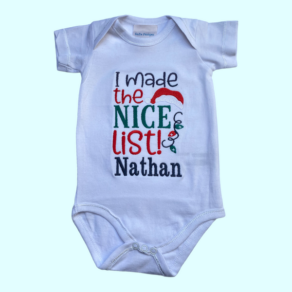 Christmas romper with text