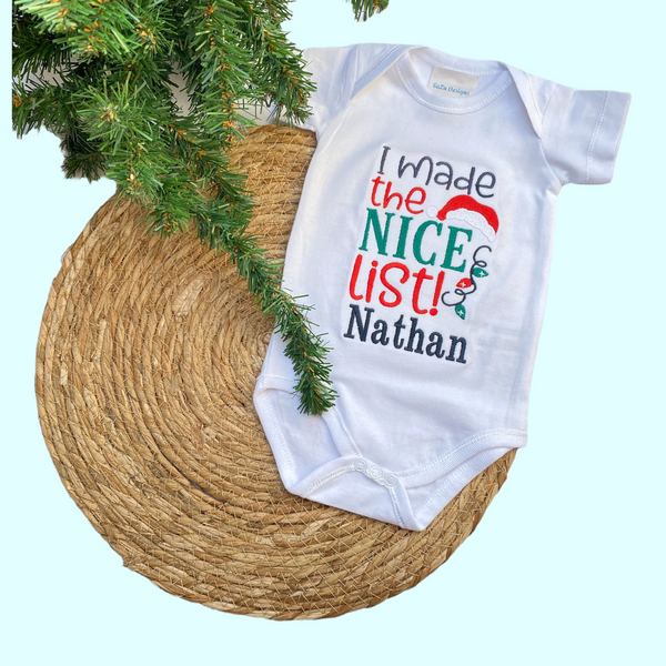 Christmas romper with text