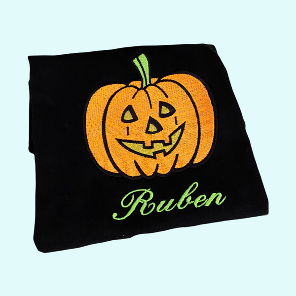 Kindershirt Halloween, Pompoen, Gepersonaliseerd