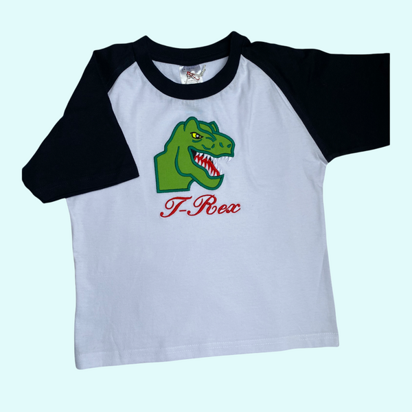 Kindershirt, Gepersonaliseerd, T-Rex Dino kop