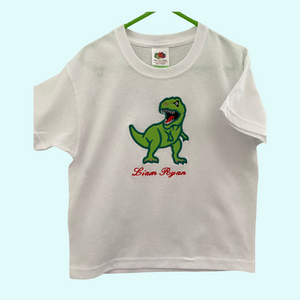 Kindershirt, Gepersonaliseerd, T-Rex Dinosaurus
