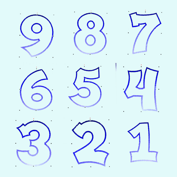 Verjaardagshirts cijfers, SaZu Designs